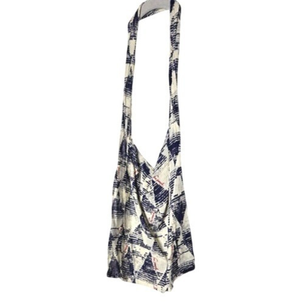 Free People Gauzy Tote Sheer Boho Blue Beach Shopping Shoulder Bag Summer 13x13